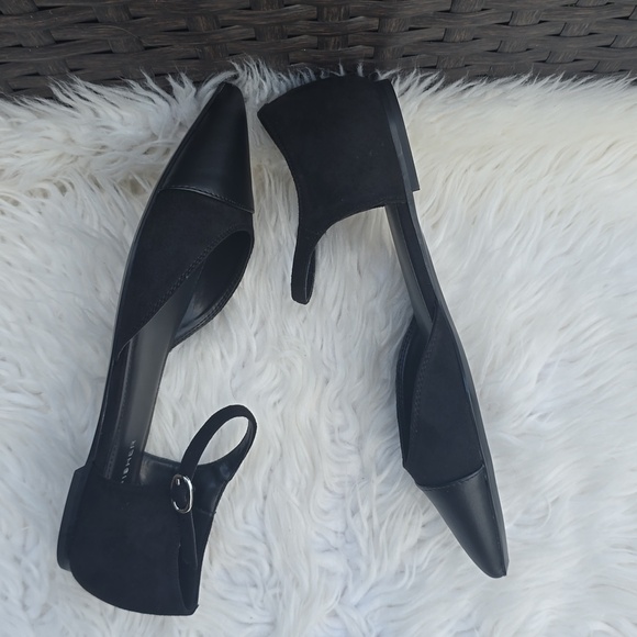 Marc Fisher Elesia2 Black Pointed Toe Ankle Strap Ballet Flats Sz.9 Whimsigoth - Picture 13 of 13